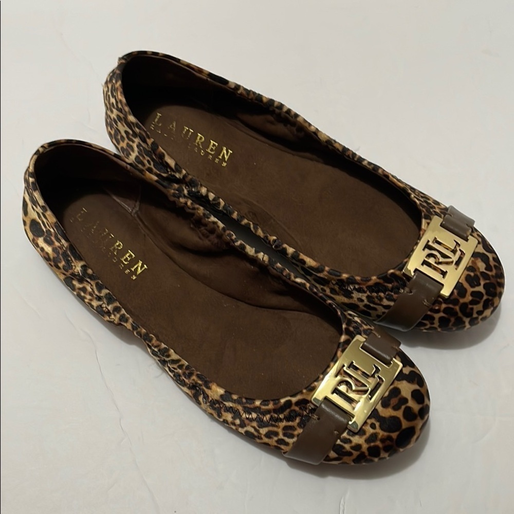 Ralph Lauren Cheetah Print Ballet Flats Sz 6B